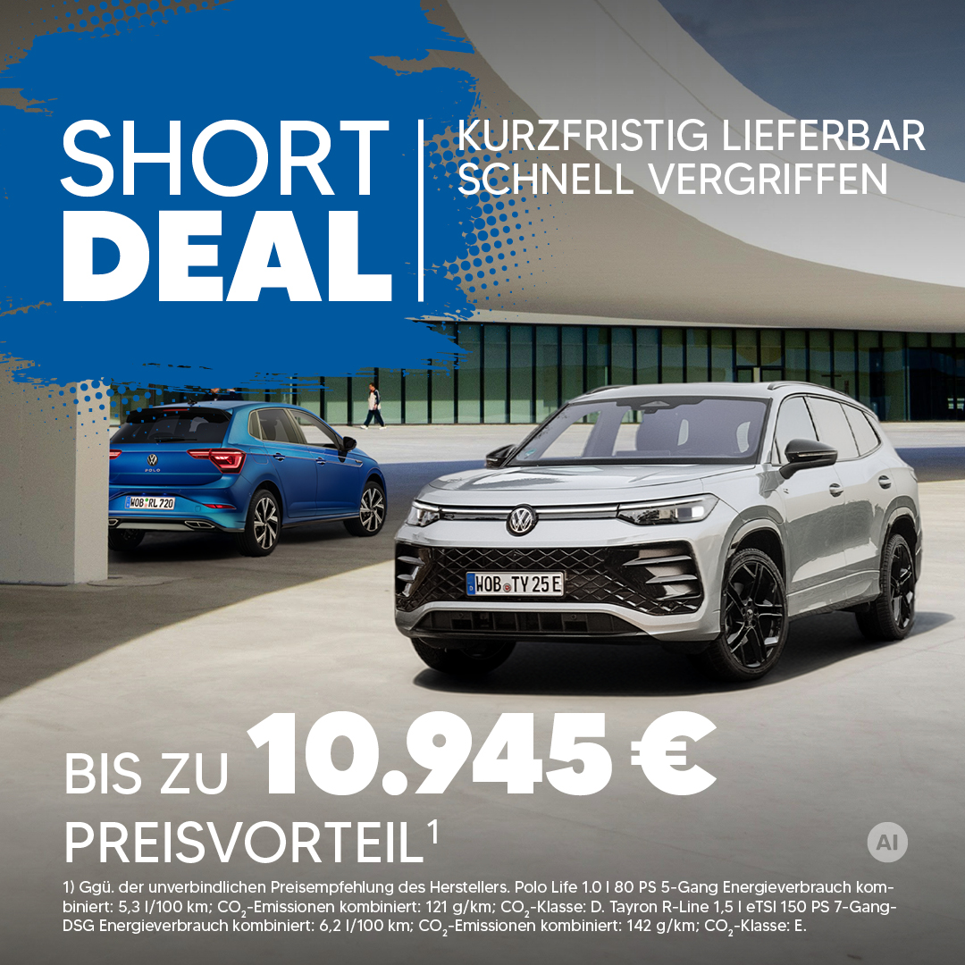 BEITRAG VW kurzfristig verfügbar